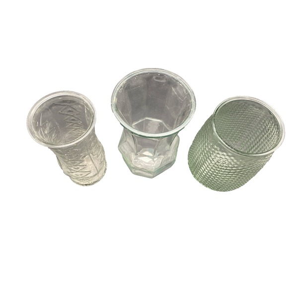 Flower Vase Glass Lot‎ 3 Vintage Vases EC Marked & Stamped $100+ Value - Picture 2 of 3